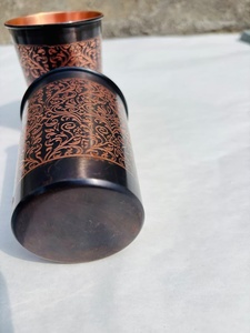 Ensemble de vaisselle en cuivre écologique haut de gamme, ensemble de bouteilles de luxe fait main avec logo imprimé personnalisé et grande capacité - Product Image 4