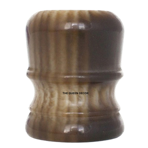 Support de brosse rond marron de haute qualité en corne, style élégant, pour salle de bain – Meilleure vente - Product Image 1