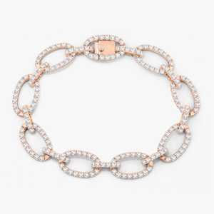 Custom Miami Cuban Lab Diamond Chain Tennis <b>Bracelets</b> 14K 18K <b>Solid</b> Gold Pave Set 7 inches Length Luxury Jewelry Factory Price - Product Image 3