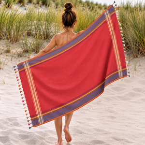 Toallas Kikoy Turcas 100% Algodón para Playa, Toallas Kikoy Gruesas con Rayas Teñidas, Venta al por Mayor en India - Product Image 5