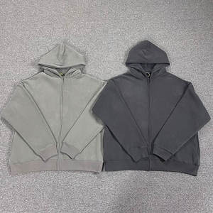 Sudaderas con Capucha de Corte Cuadrado, Tejido Grueso, 100% Algodón, con Cuello Alto y Logotipo Frontal, Diseño de Cremallera Personalizable para Mujer - Product Image 4