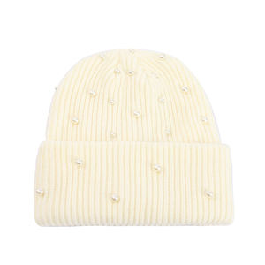 <b>Men</b> Rhinestone Beanie Cozy Acrylic <b>Winter</b> <b>Hat</b> Decorative Stone Finish Custom Logo Private Label OEM Beanies MADE BY BS - Product Image 1