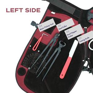 Kit d'outils professionnels pour fermeurs avec testeur de sabots, cisaille à sabots, extracteur de clous, couteau à sabots, polisseur, pince à sabots, couteau à boucles et outil de ramassage - Product Image 5