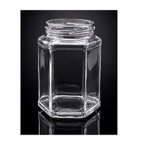 Most Selling Clear 400 ml Hexa Glass <b>Jar</b> with Lid for Kitchen Pantry Storage Food Packaging Homemade Products <b>Pickles</b> - Product Image 3