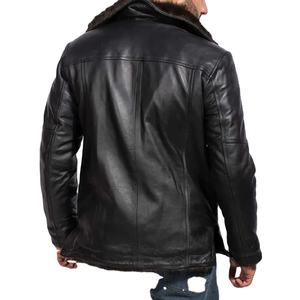 Veste à capuche en cuir pour hommes au meilleur prix Veste en cuir respirante coupe-vent de conception personnalisée pour hommes 2026 - Product Image 4