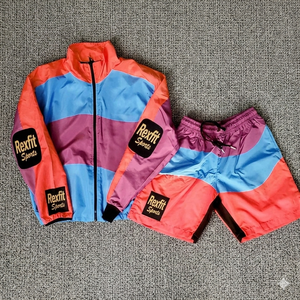Rexfit Sports Factory Direct Mens <b>Lightweight</b> Nylon Windbreaker <b>Summer</b> Short Set Windbreaker Tracksuit Reflective <b>Jacket</b> - Product Image 1