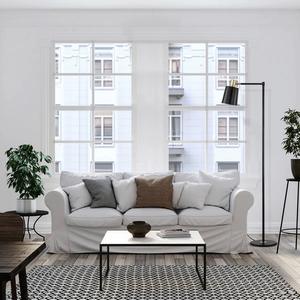 Lampe sur pied noire de luxe avec base en marbre et abat-jour en lin de qualité supérieure pour une décoration intérieure élégante - Product Image 3