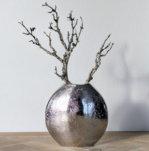 Luxury Hammered Aluminum Flower <b>Vase</b> <b>Set</b> Modern Metallic Silver Finish Wedding Decorative Table Centerpiece Eco-Friendly - Product Image 5