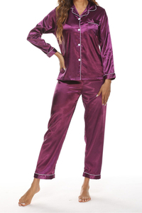 Camisón de Seda Satinada para Mujer, Personalizado con Logotipo, Cuello en V, Transpirable, Manga Corta, Ropa de Dormir Cómoda - Product Image 3