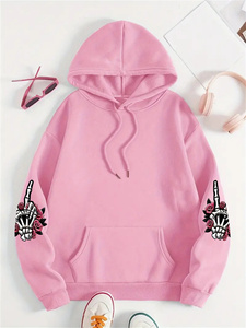 Custom Full Zip Graphic Hoodie <b>Red</b> Puff Print Y2K Letter Embroidery Heavyweight Oversized Fleece <b>Sweatshirt</b> Streetwear Hoodies - Product Image 6
