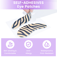 En gros, Pads de rehaussement de cils en gel de silicone pour cils inférieurs, autocollants transparents personnalisables, véganes, sans odeur, paire de patchs sous les yeux