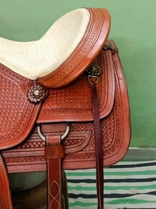 Selle de western de haute qualité, écologique, avec arceau en bois, en cuir véritable durable, confortable pour le cavalier et le cheval - Product Image 4