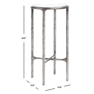 Mesa Auxiliar Refinada y Elegante con Tapa Redonda, Base de Pedestal Sólida y Diseño Cónico, Mesa Lateral de Lujo para Bares - Product Image 4