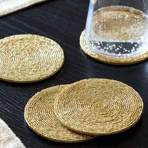 Posavasos Bordado de Excelente Calidad, Nuevo Producto de Moda, Posavasos Decorativo para Mesa de Hogar, Posavasos Elegante con Cuentas, Diseño Personalizado - Product Image 6