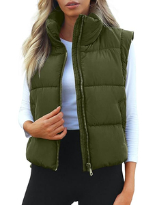 Women's Padded Down Vest <b>Puffer</b> Stand Collar Zip up <b>Crop</b> Sleeveless <b>Jacket</b> Unique Design Spring Hot Hoodie Vest Fashion Women - Product Image 4