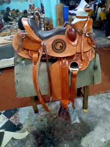 Selle Western en cuir à contact étroit, nouveau design, pour chevaux, avec équipement, tailles 12-18 pouces, vente en gros de selles Western, grossiste - Product Image 5