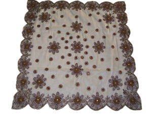 Elegant Handmade Embroidered Organza <b>Table</b> <b>Cover</b> Premium Sheer Tablecloth Floral Embroidery for <b>Dining</b> Wedding Home Decor - Product Image 3