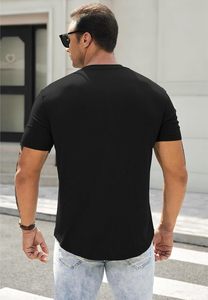เสื้อยืดผู้ชายทรงปกติ ผ้าฝ้าย/ใยไผ่ ทอเรียบ น้ำหนัก 260 กรัม ด้านหน้าไม่มีลาย พรีเมียม สวมใส่สบาย ระบายอากาศได้ดี แห้งเร็ว - Product Image 3