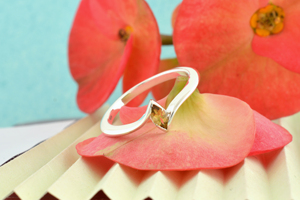 Bague solitaire en citrine de qualité supérieure, taille marquise 5x2,5 mm, en argent massif 925, faite à la main, bijoux de mariage et de fiançailles pour femmes - Product Image 6