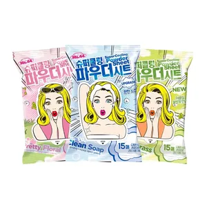 MS44 Super <b>Cooling</b> Talcum Powder Sheet 15 Sheets Choose 1 Option Out of 3 Good Quality - Product Image 1
