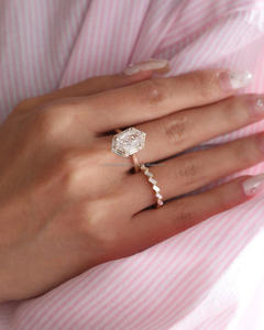 แหวนหมั้นเพชรขนาด10K 14K 18K สีขาวเหลืองสำหรับงานแต่งงานและงานปาร์ตี้ได้รับการรับรองจาก IGI - Product Image 2