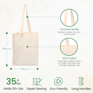 Ecoira Beautiful Model <b>Canvas</b> Tote <b>Bag</b> with Zipper Closure <b>Large</b> Black Custom Size Shopping <b>Bag</b> Made in Gujarat for Daily Use - Product Image 6