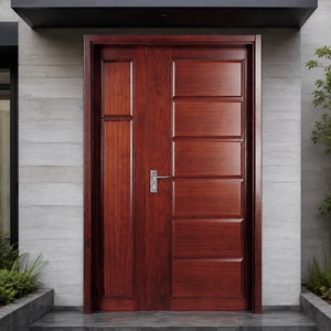 Porte d'entrée en bois massif Golden Aero GA-40S avec panneau latéral, design moderne, utilisation extérieure - Product Image 1