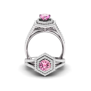 Anillo de Plata de Ley 925 con piedras preciosas de turmalina Rosa Natural, anillo de aniversario antiguo, anillo de joyería personalizado, venta al por mayor, precio de fábrica en línea - Product Image 2