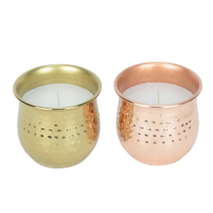 โหลเทียนทองเหลืองสีทองพร้อมฝาปิดดีไซน์ลายนูนโถเทียนทำจากทองเหลือง - Product Image 6