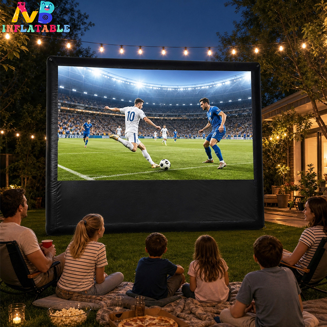 Large Portable Projection Screen with Durable PVC Frame for Backyard Theater Sports Events Outdoor Parties Waterproof