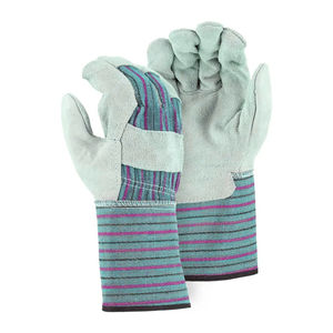 Nouveaux gants de travail en cuir de vachette de qualité supérieure, à rayures courtes, avec manchette de sécurité et paume renforcée, pour une protection optimale des mains, OEM - Product Image 3