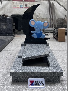 Lápida conmemorativa de diseño americano moderno New Grandee Black y G688 Monumentos de granito Baby Tombstone Precios para cementerio - Product Image 4