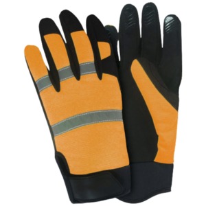 Gants à doigts entiers en polyester antidérapants pour l'extérieur unisexe toutes saisons blanc noir - Product Image 5