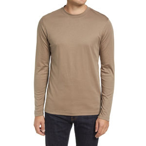 Camisetas de Manga Larga para Hombre, Nuevas para Invierno, 100% Algodón, Estilo Urbano, Cuello Redondo, Corte Regular, para Gimnasio y Entrenamiento, Ecológicas, de Secado Rápido - Product Image 1