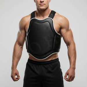 Protector de Pecho Profesional y Moderno, Estilo Personalizado, Ajustable, de Cuero Vacuno, para Artes Marciales, Boxeo y Deportes - Product Image 3