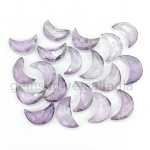 Pierre précieuse en améthyste rose naturelle en forme de croissant de lune, 12 mm, facettée, sculptée à la main, prix de gros pour la fabrication de bijoux - Product Image 3