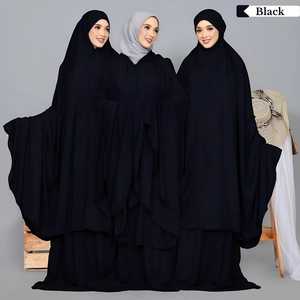 Service OEM Prêt à l'emploi Abaya de Prière Islamique de Haute Qualité en Rayonne, 8 Couleurs Disponibles, Col Montant, Manches Longues, Longueur au Sol, Séchage Rapide - Product Image 3