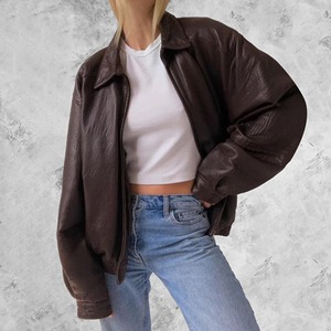 Luxury Women Leather <b>Biker</b> <b>Jacket</b> with Durable Genuine Leather and Comfortable Slim Fit ODM Manufacturing - Product Image 2