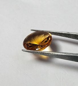 Citrine naturelle, pierre précieuse en vrac, coupe ronde en forme de fleur, pierre de haute qualité pour la fabrication de bijoux, conception de pendentif et d'anneau - Product Image 3