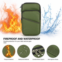 Sac bandoulière vert pour homme et femme, pochette Faraday ignifuge et anti-ondes, 22x12x5cm, sac de voyage portable pour passeport