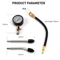 Kit de manomètre de pression pour cylindre comprimé HTL pour voitures, motos, testeur de pression du moteur à essence