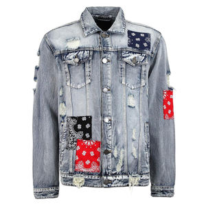 <b>Mens</b> Light Wash Denim <b>Jacket</b> With Ribbed Shoulder Detailing Slim Fit Casual Jean <b>Jacket</b> Wholesale - Product Image 1