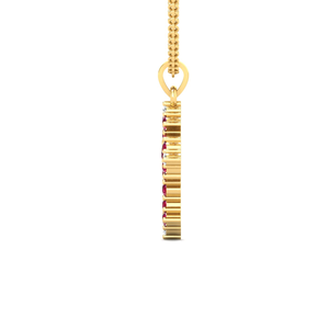 Elegant 925 Silver Lab Created Diamond Cross Pendant Gold Plated Luxury IGI Certified Religious <b>Chain</b> <b>Necklace</b> Women Fine - Product Image 4