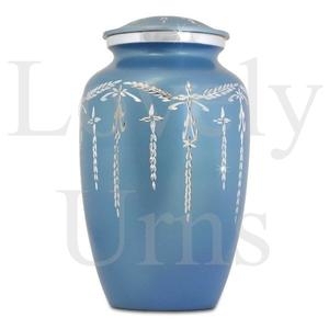 Urna Funeraria Azul Dover, Recipiente para Cenizas, Recuerdo Funerario, Elegante, Duradera, de Primera Calidad, Recuerdo Espiritual - Product Image 3