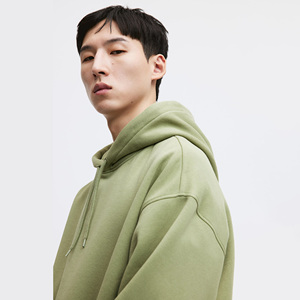 Nueva Sudadera con Capucha para Hombre, Color Verde Oliva, Talla Grande, 100% Algodón Felpa, Estilo Casual para Otoño, con Bolsillos, Corte Regular - Product Image 3
