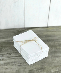 Papier à dessin en coton fait main ALBORZ, bord festonné, sans acide, 300 GSM, blanc naturel, feuilles vierges, aquarelle, calligraphie - Product Image 3