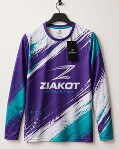 เสื้อยืด ZIAKOT รุ่นใหม่ ออกแบบเองได้ สีดำ-ขาว-เขียวอมฟ้า สำหรับผู้ชาย เน้นประสิทธิภาพการเล่น - Product Image 4