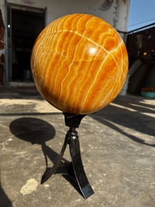 Calcita naranja natural, esfera grande, bola de cristal pulida, piedra curativa, meditación, Feng Shui, decoración del hogar, venta al por mayor, envío gratis - Product Image 2