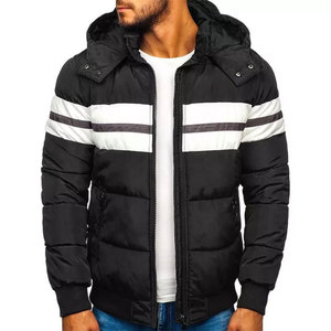 Unisex <b>Fleece</b> <b>Jacket</b> Color Blocking Winter Coat Windproof Formal <b>Thick</b> Polyester Wadding Zipper Closure Regular Printing Front - Product Image 1