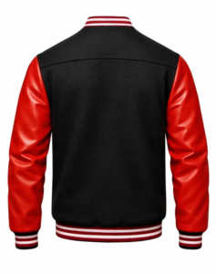 แจ็คเก็ตวาร์ซิตี้ชาย ปี 2025 – ตัวเสื้อทำจากผ้าขนสัตว์ แขนเสื้อทำจากหนังแท้ แจ็คเก็ตเบสบอลทรง Letterman แบบคลาสสิก - Product Image 3